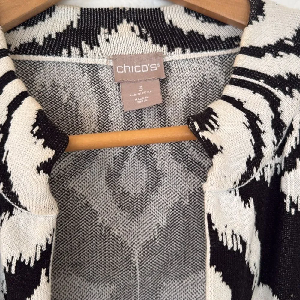 B&W printed cardigan - Picture 4 of 4